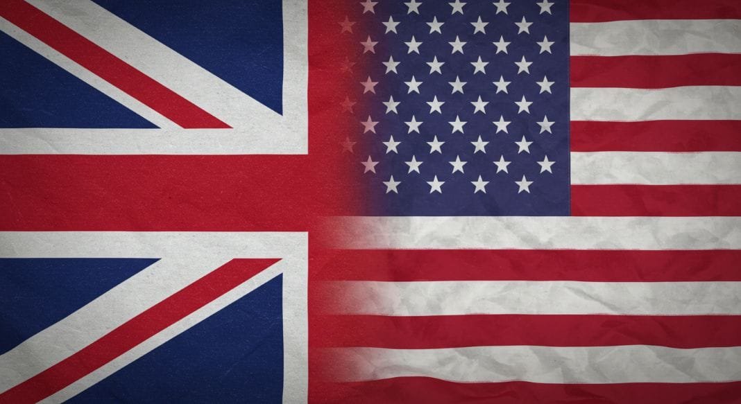 USA and UK flags