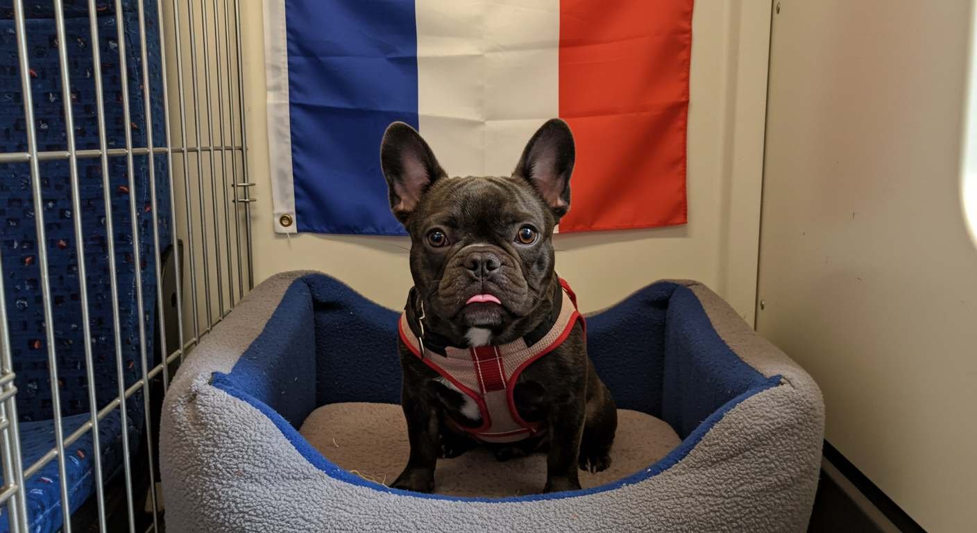 Snub nose French bulldog