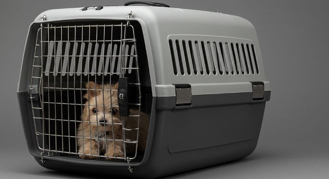 Pet in crate UK