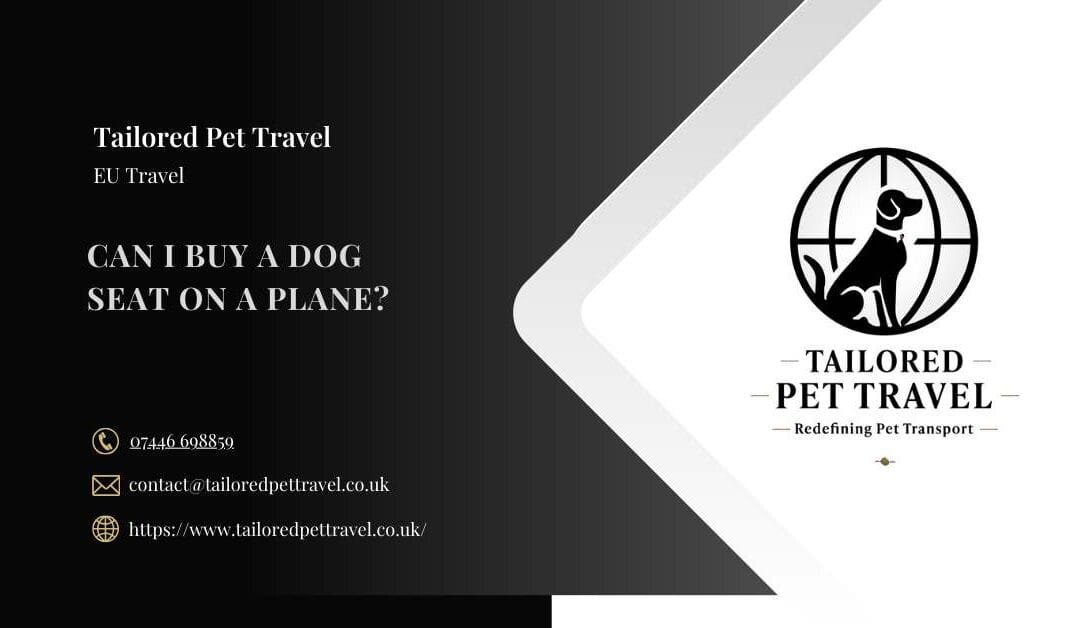 Can I Buy My Dog A Seat On A Plane?