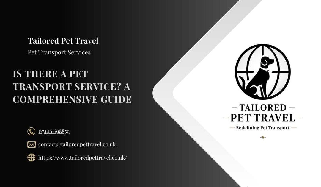 Is There a Pet Transport Service? A Comprehensive Guide