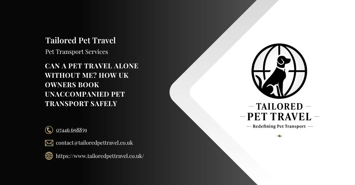 Can a Pet Travel Alone Without Me How UK Owners Book Unaccompanied Pet Transport Safely – Tailored Pet Travel Can a Pet Travel Alone Without Me How UK Owners Book Unaccompanied Pet Transport Safely - Tailored Pet Travel