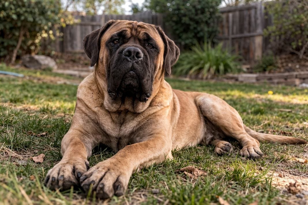 An illustrative image of a mastiff dog