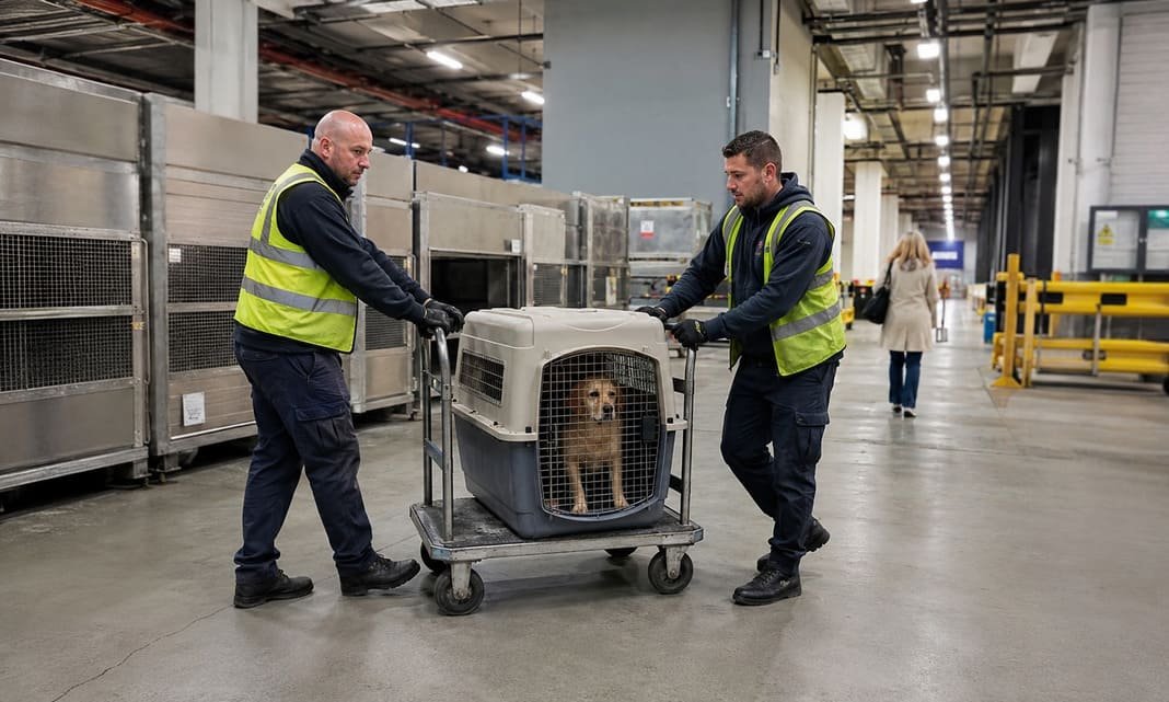 Professional pet transport with secure travel crates Professional pet transport with secure travel crates