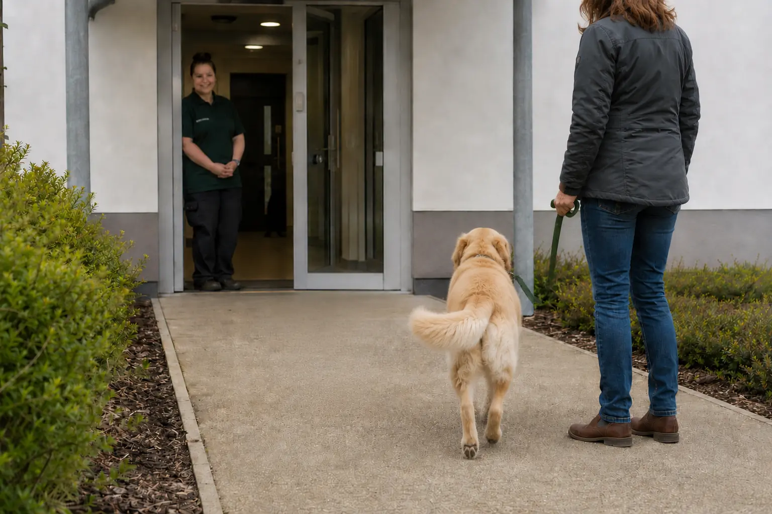 Golden retriever reunited with owner after UK pet arrival clearance - Illustrative Image Golden retriever reunited with owner after UK pet arrival clearance - Illustrative Image