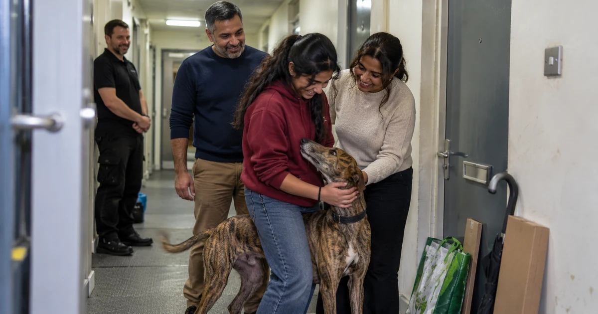 Rescue dog handover after international transport - Illustrative Image Rescue dog handover after international transport - Illustrative Image
